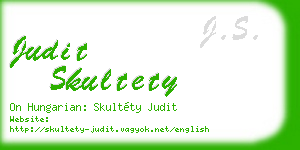 judit skultety business card